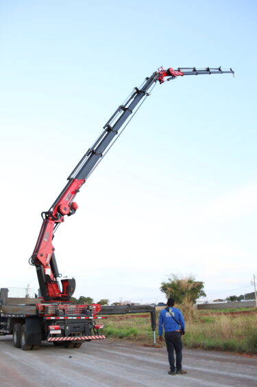 Munck 75T, FlyJib 32m na horizontal